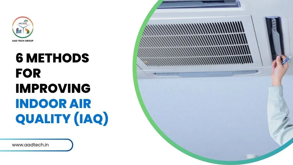 Technician checking and maintaining an air conditioning unit.