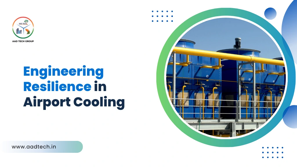 Airport cooling tower system supporting resilient HVAC infrastructure and energy-efficient airport cooling operations.